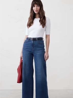 Banana Republic wide-leg high-rise jean
